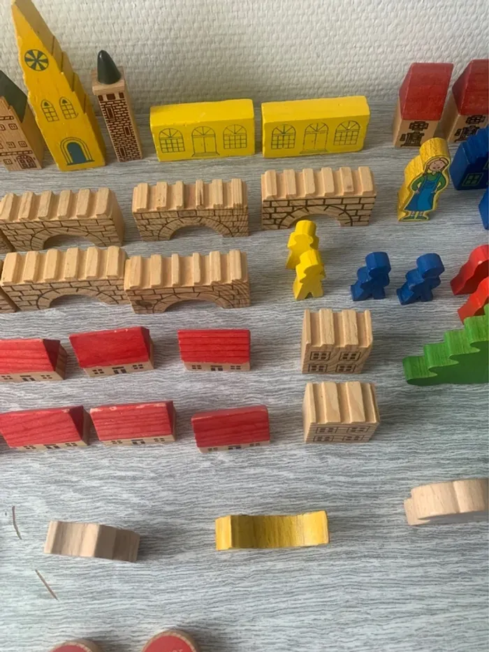 Lot de figurines/sujet/véhicules en bois - photo numéro 3