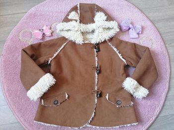Manteau fille f.fourrure camel