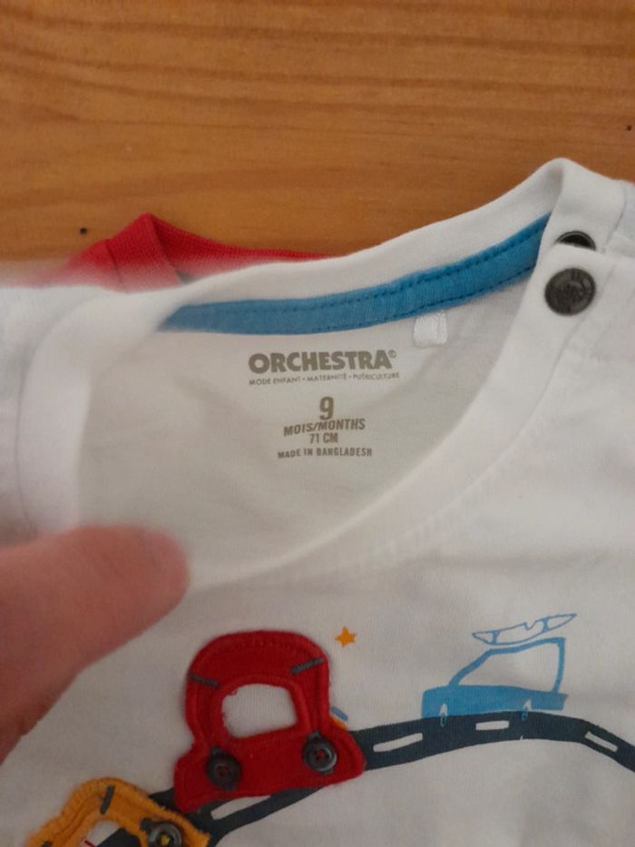 5 tee shirt manches longues Orchestra 9 mois comme neuf - photo numéro 9