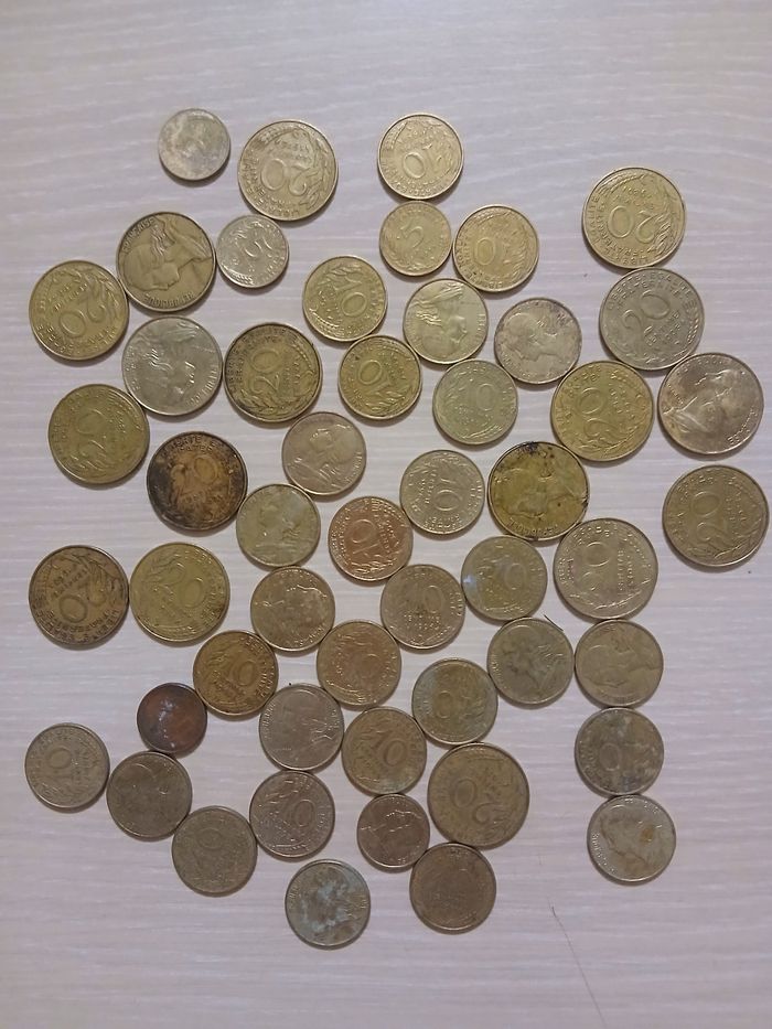 Lot de piece francaise 20cm,10cm,5cm tres bonne etat - photo numéro 6