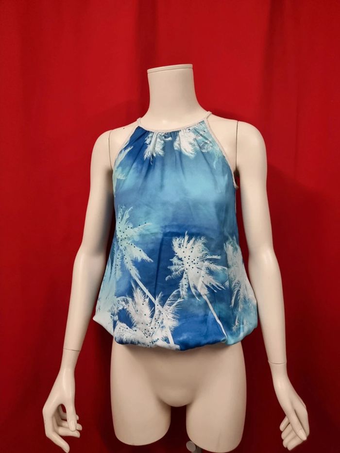 Morgan blouse sans manches été bleu * taille XS *