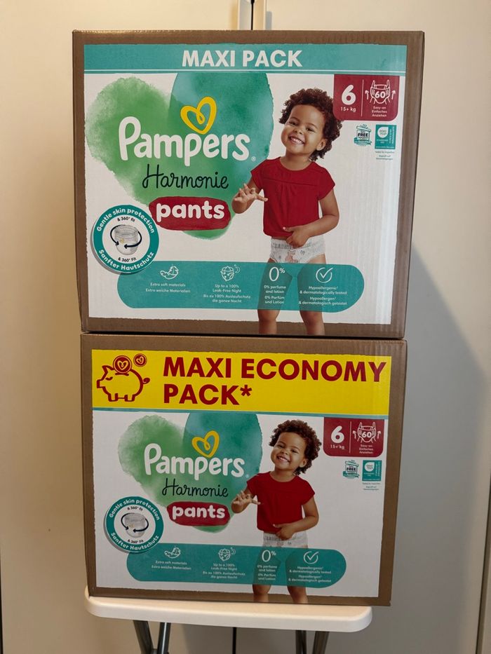 120 couches pampers harmonie pants taille 6