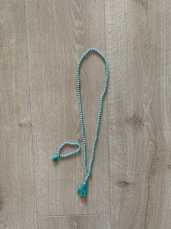 Ensemble sautoir bracelet turquoise