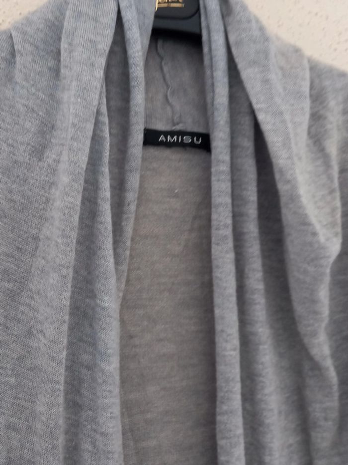 Long gilet gris T : M Marque : Amisu - photo numéro 3