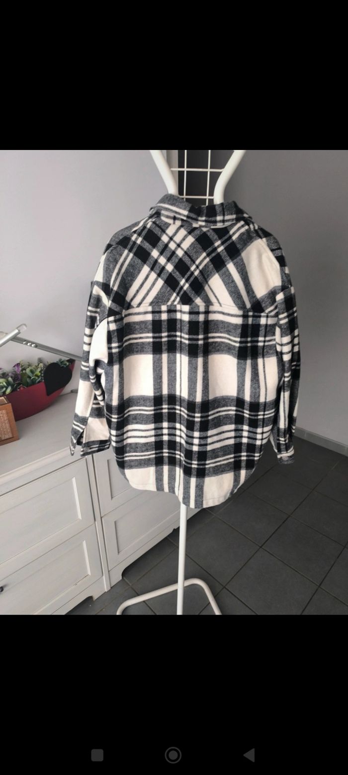 Veste a carreaux Zara noir et blanc - photo numéro 2