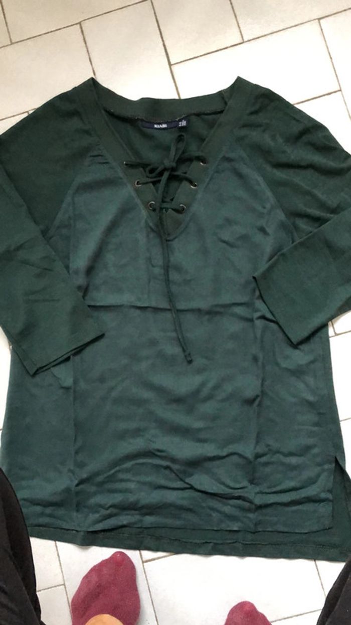 Top lacé manches trois quarts - photo numéro 6