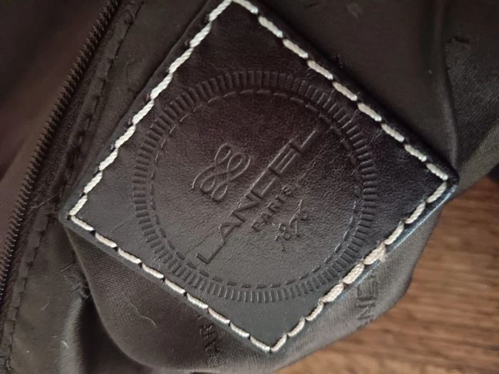 Cabas Lancel en toile et cuir marron - photo numéro 13