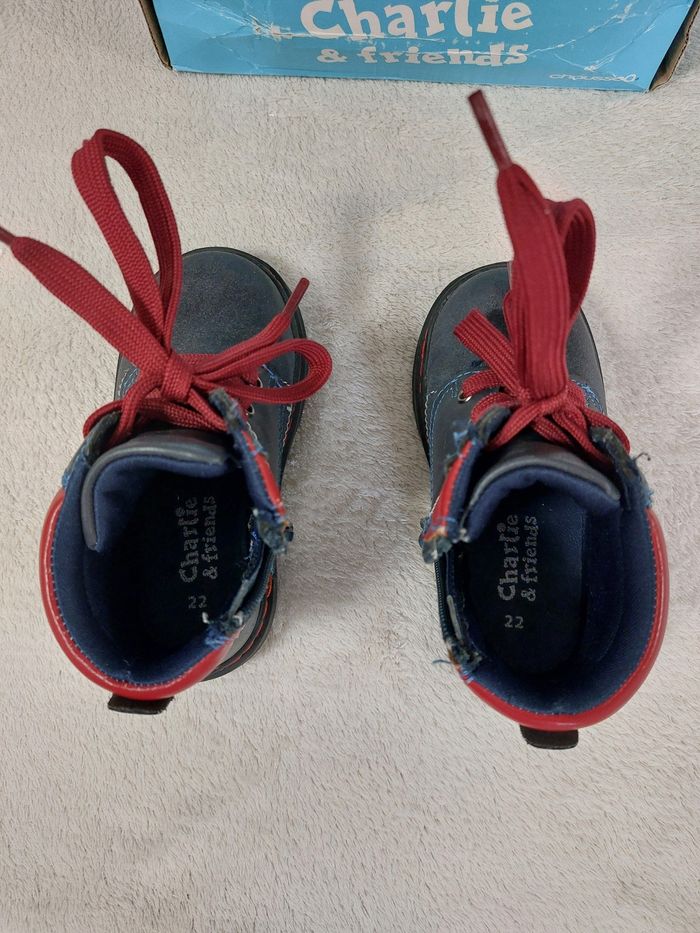 Bottines  bleu et rouge 22 - photo numéro 6
