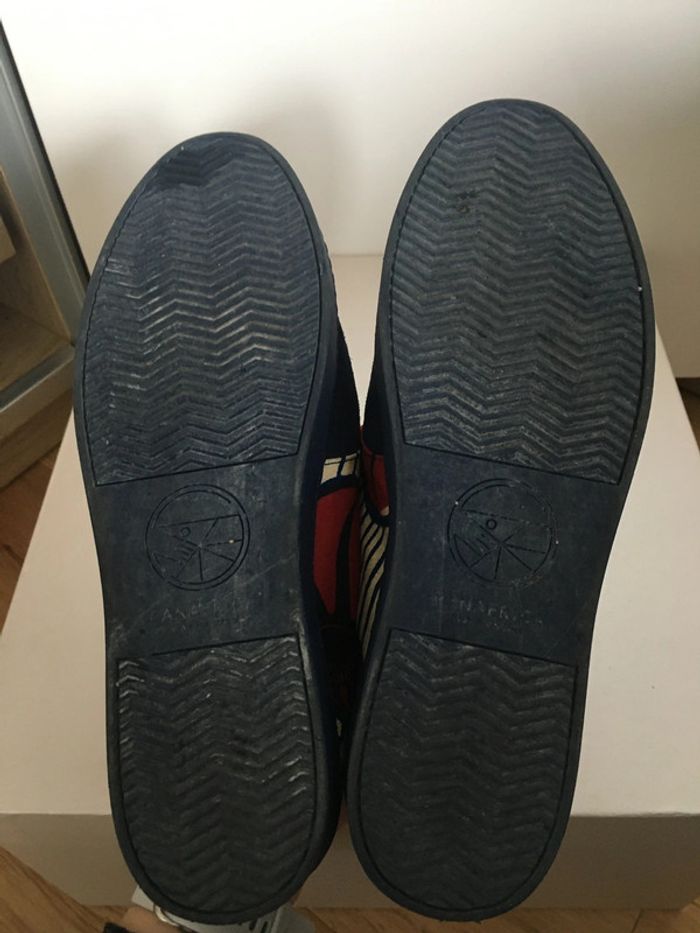 Sneackers basket wax cuir Panafrica - photo numéro 4