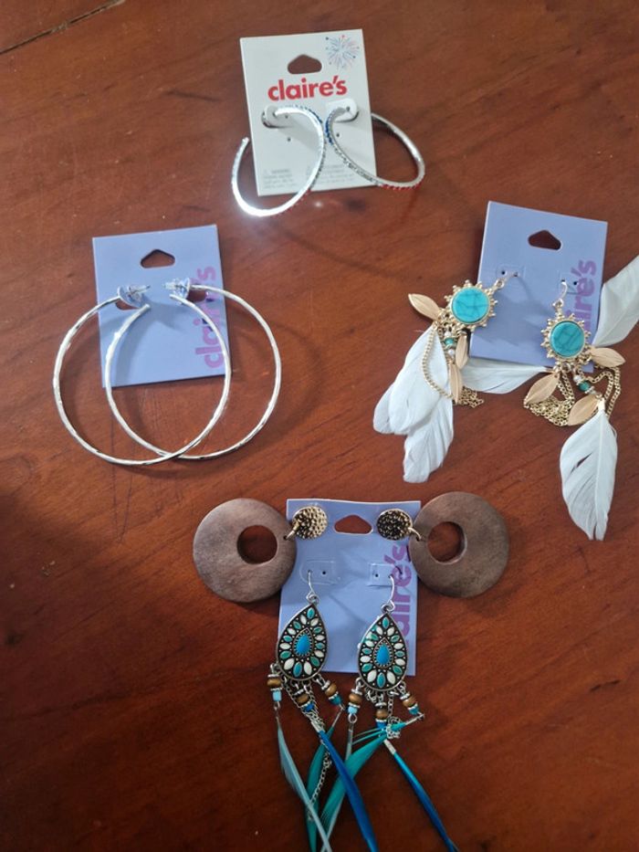 Lot de boucles d'oreilles fantaisie