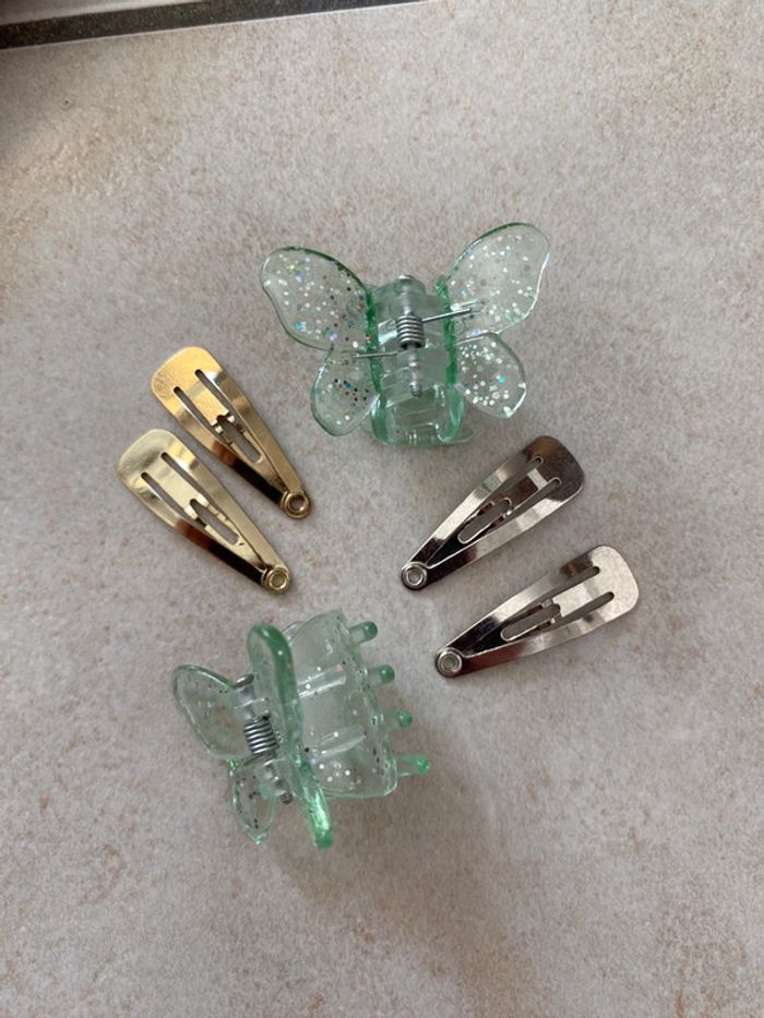 Lot de barrette pince papillon fille - photo numéro 2