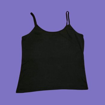 Débardeur Noir 100% Coton Camaïeu Bretelles Fines Taille 42 XL Très Bon État