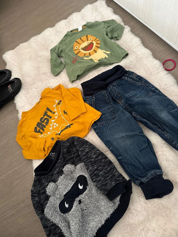 Lot 12 mois et un pull 18 mois pilou pilou