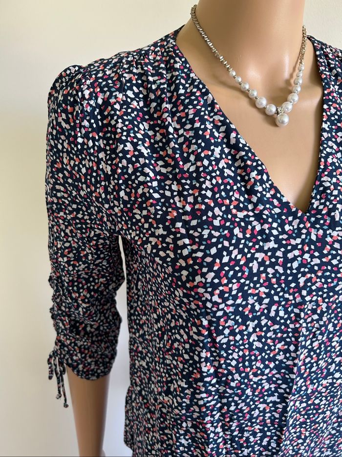 Blouse imprimée à manches courtes Esprit taille française 34 jamais portée - photo numéro 4
