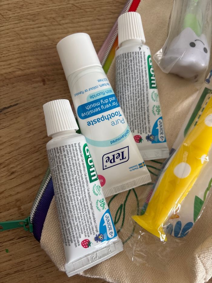 Trousse dentaire pour enfants, brosse à dents, dentifrice, sablier - photo numéro 2