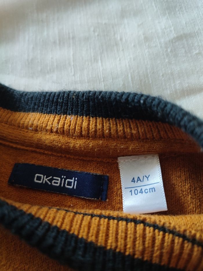 Pull Okaïdi garçon chaud hiver Space espace moutarde - photo numéro 2