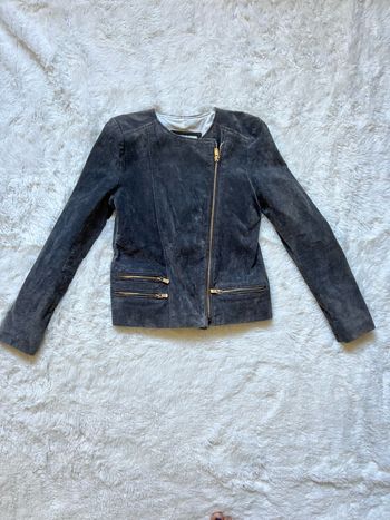 Perfecto Cuir Gris « MANGO » Taille 11/12 ans