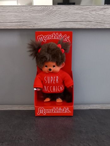 Monchhichi fille peluche poupon singe neuf 