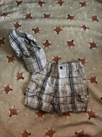 Ensemble casquette + short 3 mois
