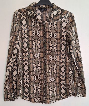 Chemise manches longues imprimé serpent