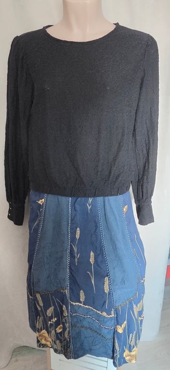 Pull brodé noir 40 promod