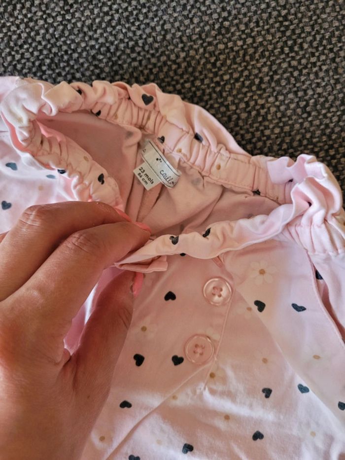 Pantalon fille paperbag rose 24 mois - photo numéro 3