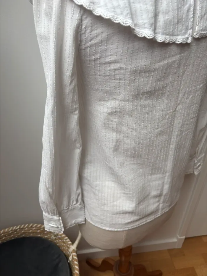 🤍 sublime blouse en coton blanc - Claudie Pierlot - T38 - photo numéro 13