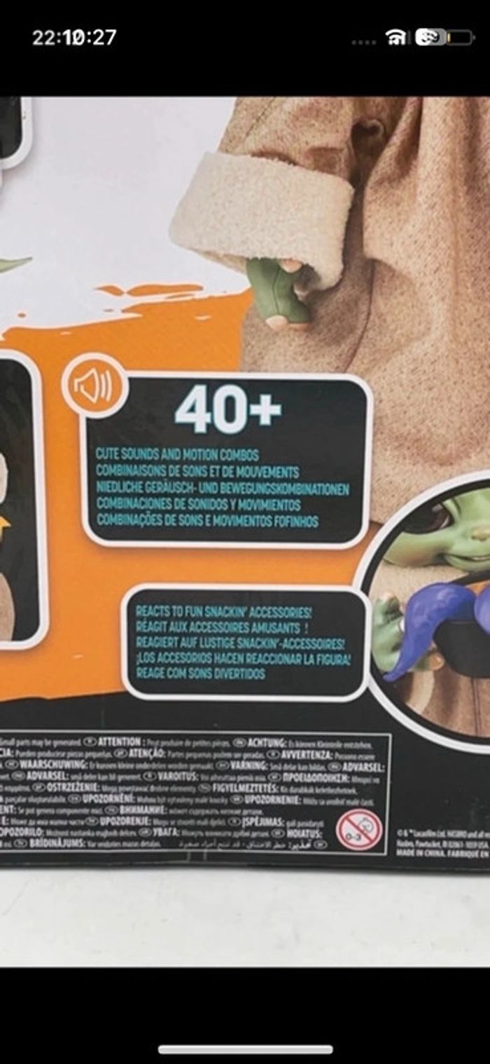 Figurine électronique Star Wars Galactic Snackin Grogu 23 cm Hasbro - photo numéro 7