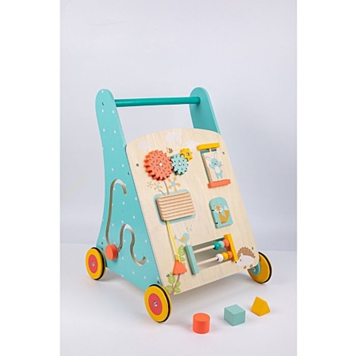 Mon chariot multi-activités en bois - Eveil 1er âge - 1 an et +