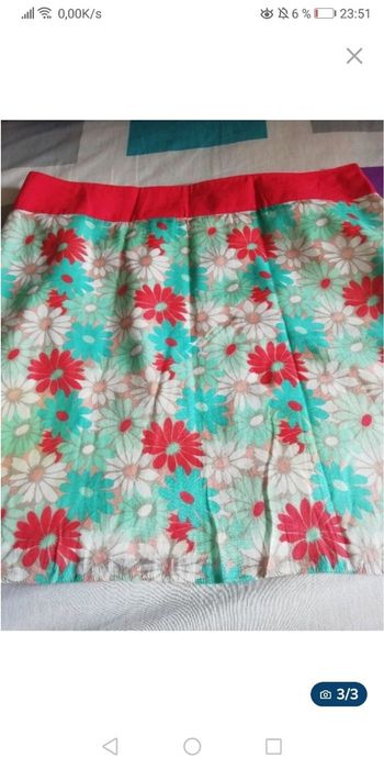 JUPE COTON  doublée T. 42  Camaïeu