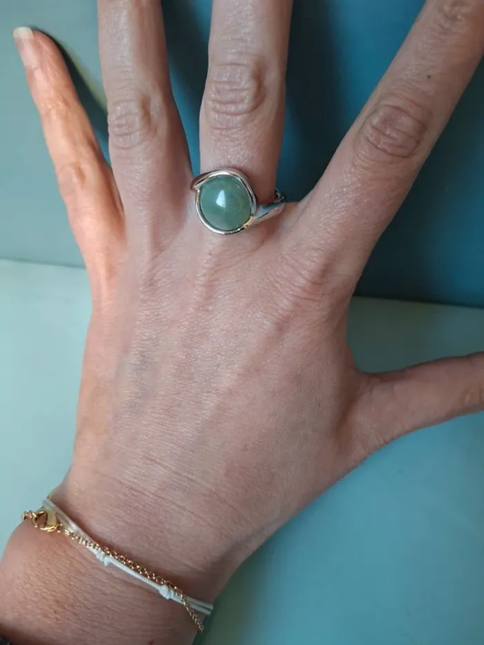 Bague en Aventurine Verte Taille 20 – Un Bijou Unique & Énergétique - photo numéro 5