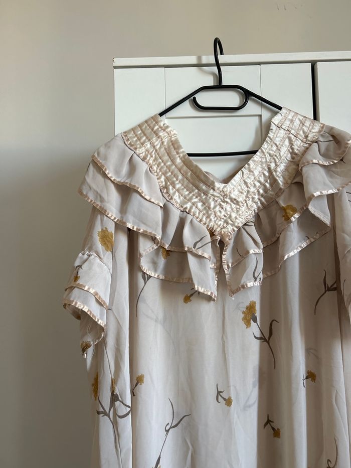 Robe longue beige à motifs Col V Boutique Indépendante Taille Unique - photo numéro 2