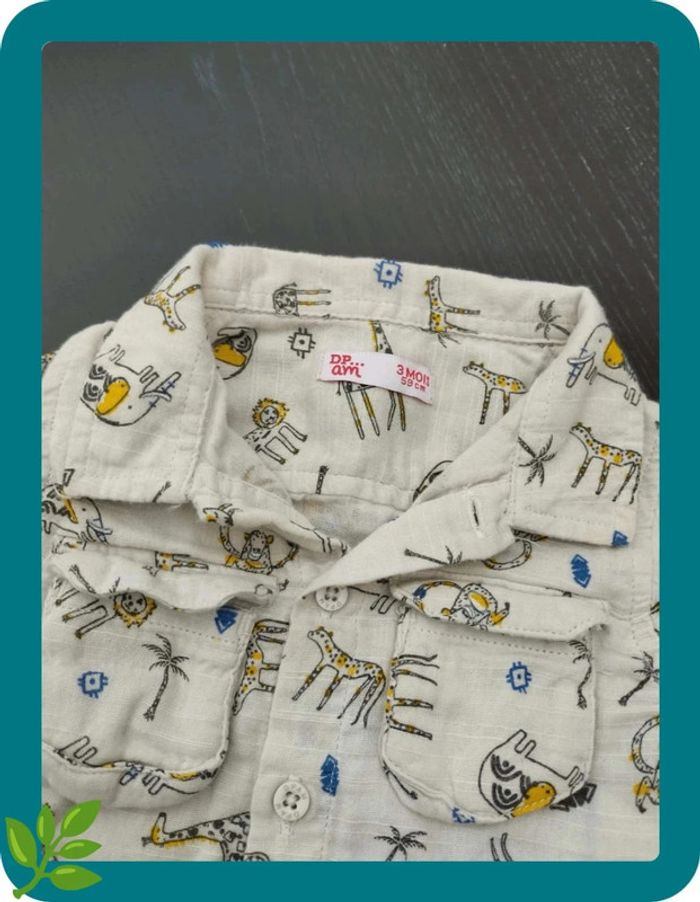 Ensemble garçon été 3 mois Chemisette et short - photo numéro 3