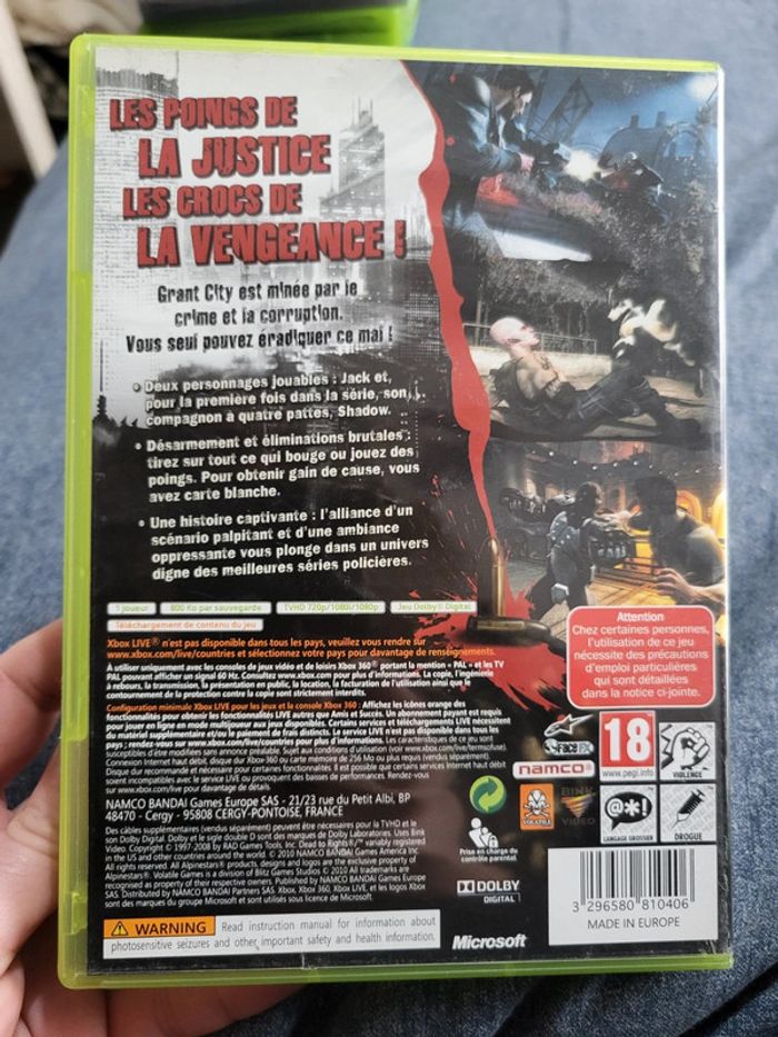 Jeu Xbox 360 dead to rights rétribution - photo numéro 2