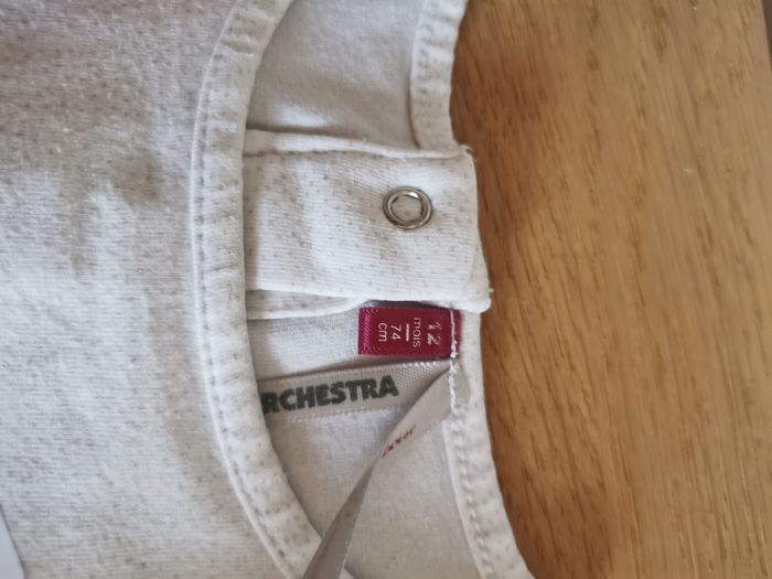 Lot de 3 t-shirts manches longues bébé fille 12mois boutchou et orchestra - photo numéro 5