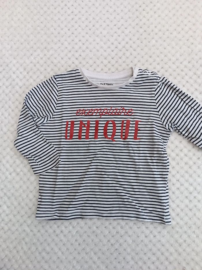 🔸 T-shirt manches longues Pat & Ripaton - 18 mois 🔸