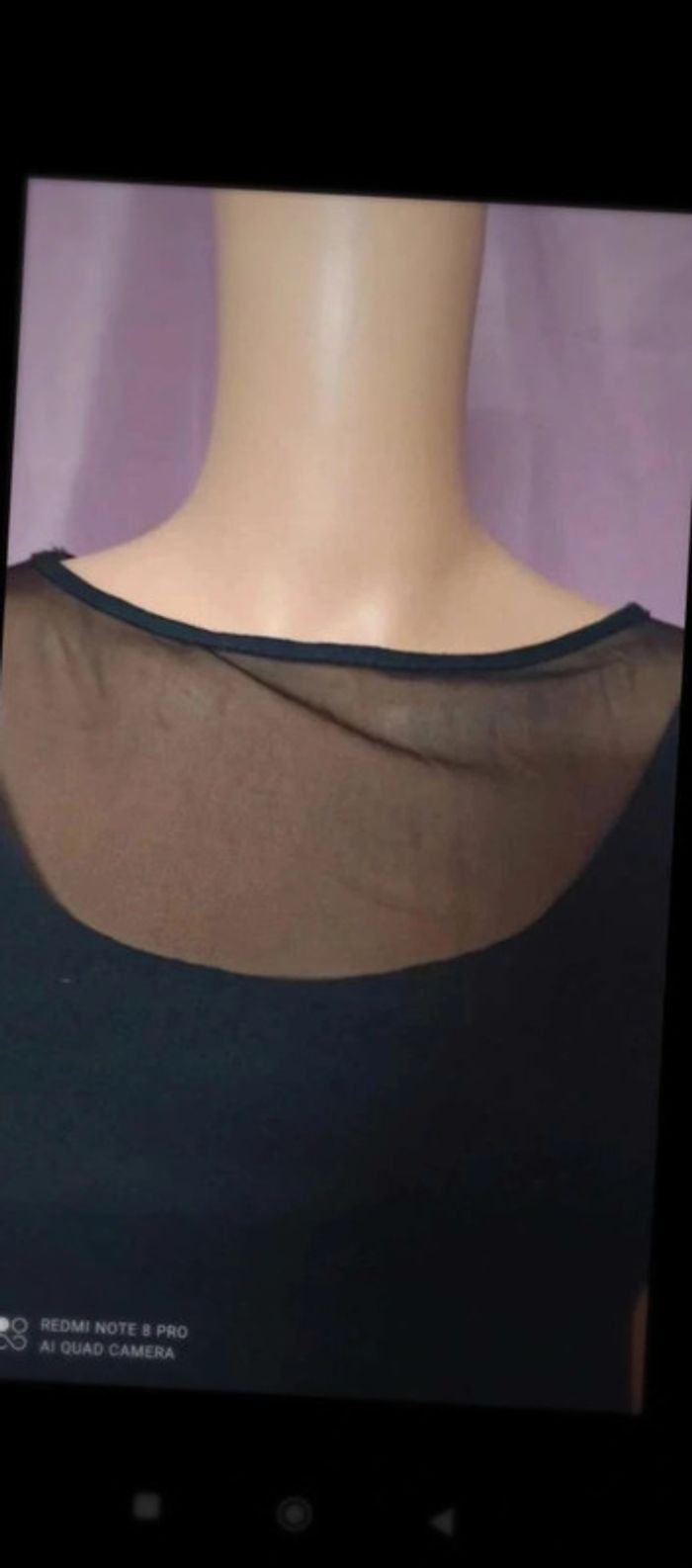 Top  haut noir transparent noir taille s - photo numéro 6