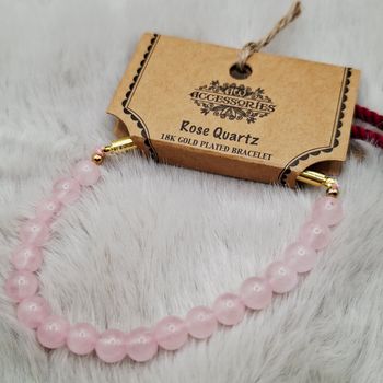 Bracelet quartz rose réglable idée cadeau femme
