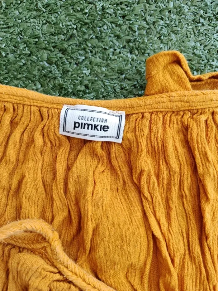 Haut fluide à bretelles moutarde Pimkie taille S taille - photo numéro 3