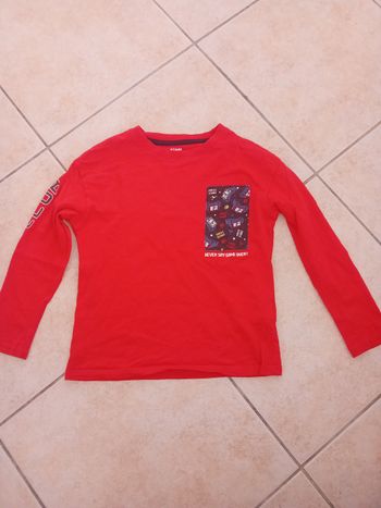 Manche longue rouge 6 ans