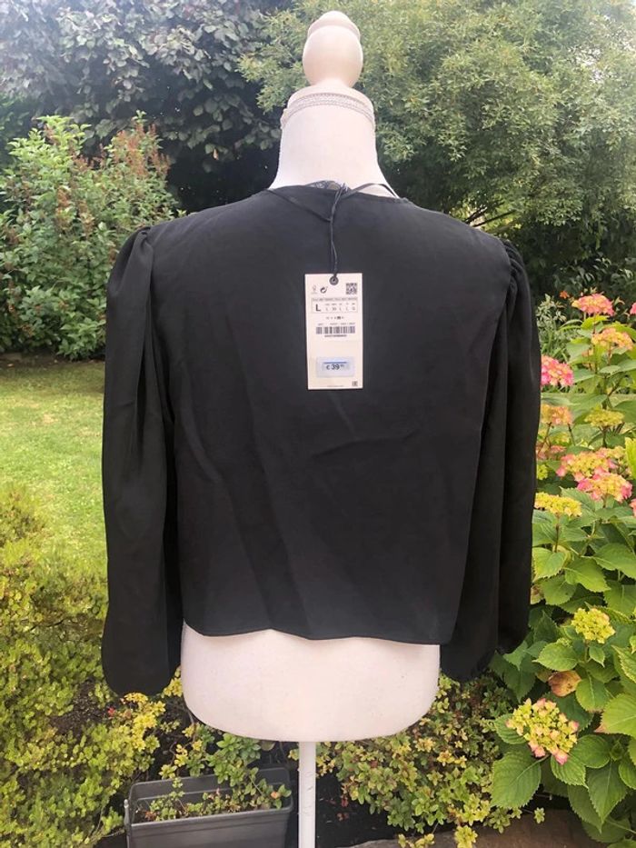 Blouse Zara noire neuve taille L - photo numéro 6