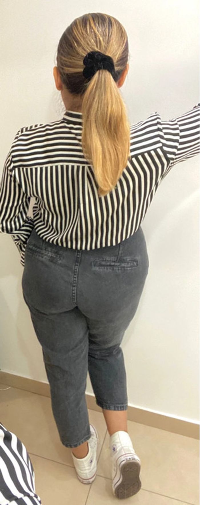 Superbe Chemise Rayée Col A Nouer Taille 38 - photo numéro 7