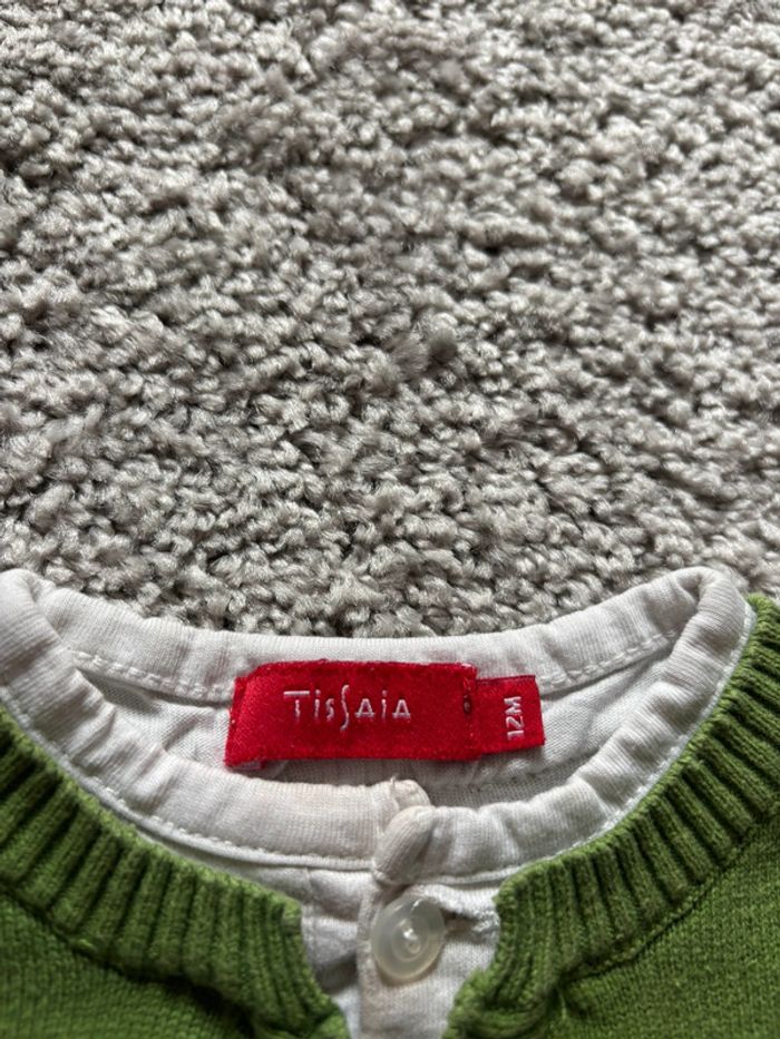 🌺Pull en maille vert Taille 12mois/80cm🌺 - photo numéro 4