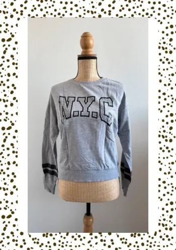 Sweat sans capuche gris H&M