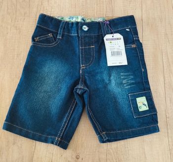 Bermuda short en jean garçon bleu marine taille 3 ans Sergent Major