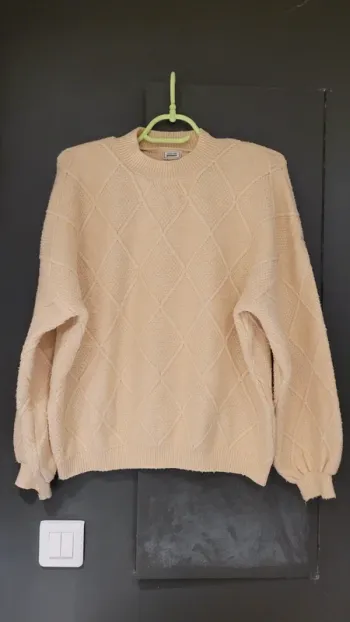 Pull chaud col rond manches bouffantes