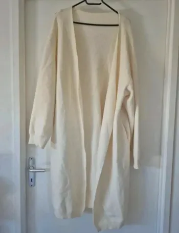 Cardigan long écru