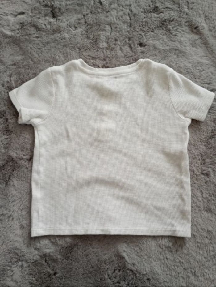 Teeshirt coton bio blanc Kiabi 24 mois - photo numéro 3