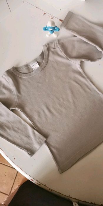 T-shirt gris clair manches longues Absorba