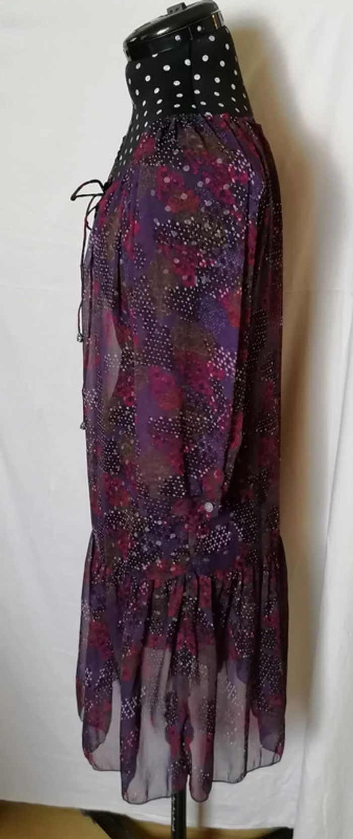 Robe d'été plage transparent violet bordeaux DDP - photo numéro 5